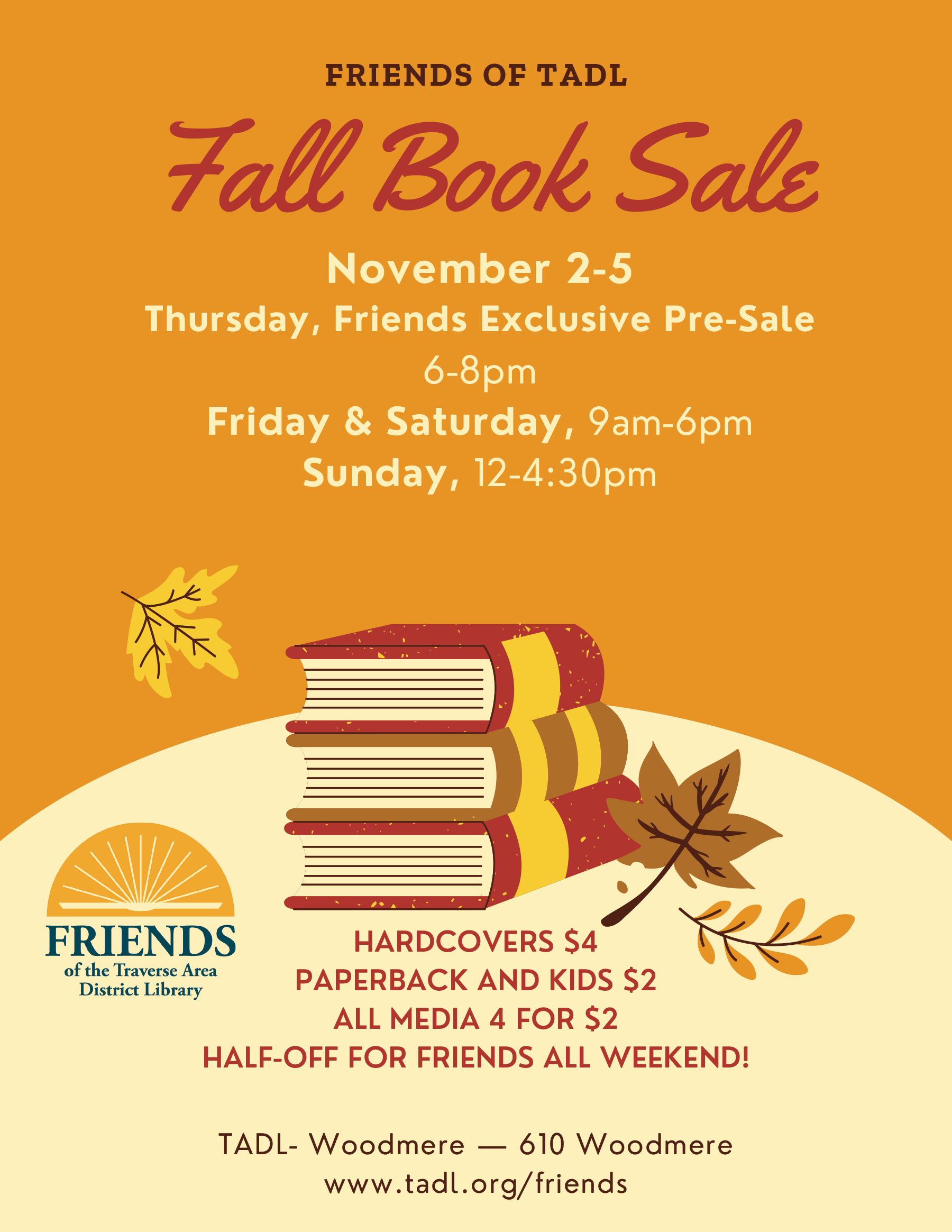 Fall TADL Friends of the Library Book Sale Traverse Area